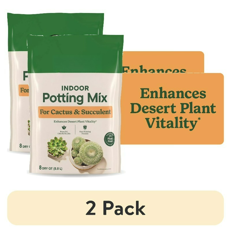 Cactus Mix Pot - (عبوة من قطعتين) خليط تربة للزراعة
