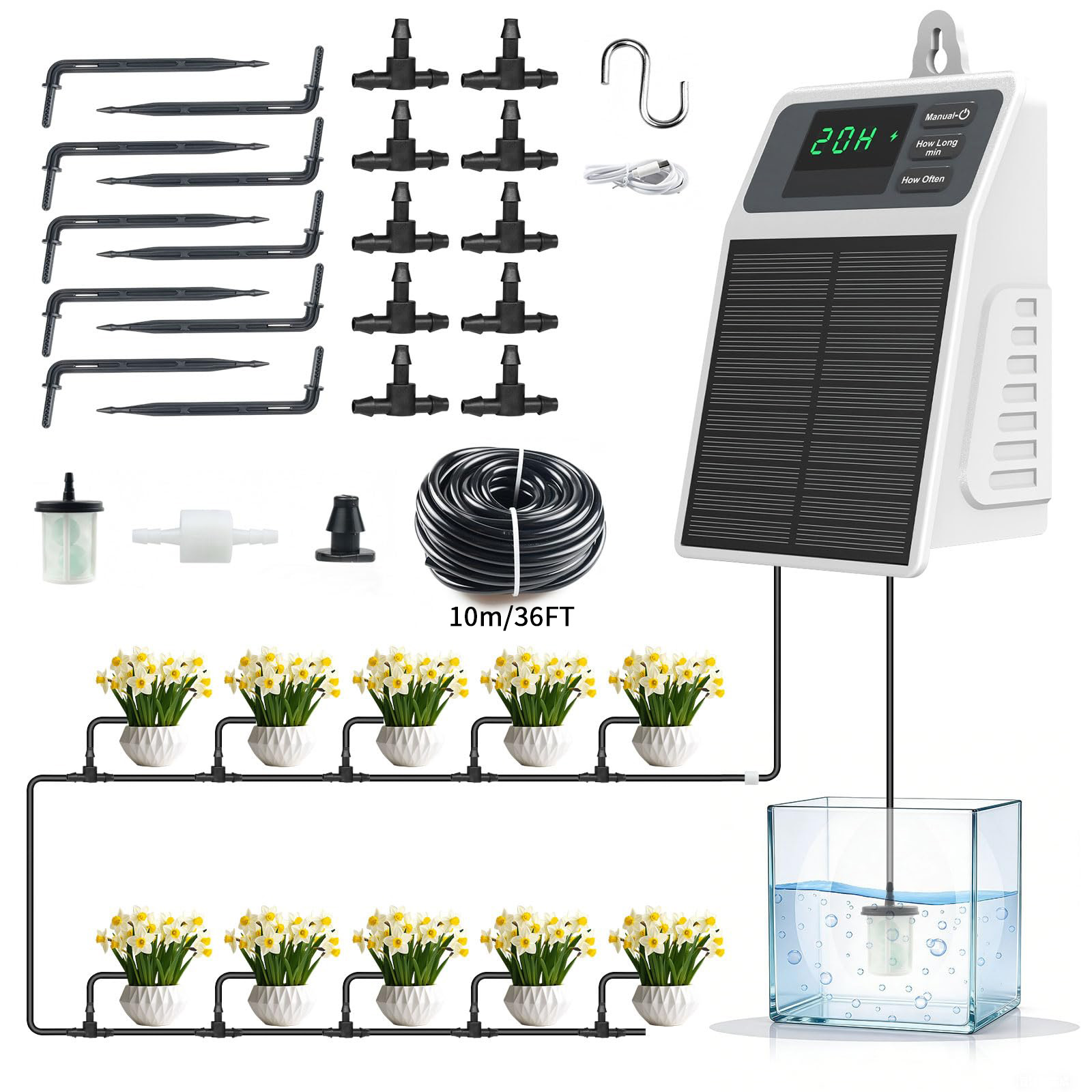 نظام ري بالتنقيط شمسي محسّن لل - مراجعة Plant Parent Kit وسعره